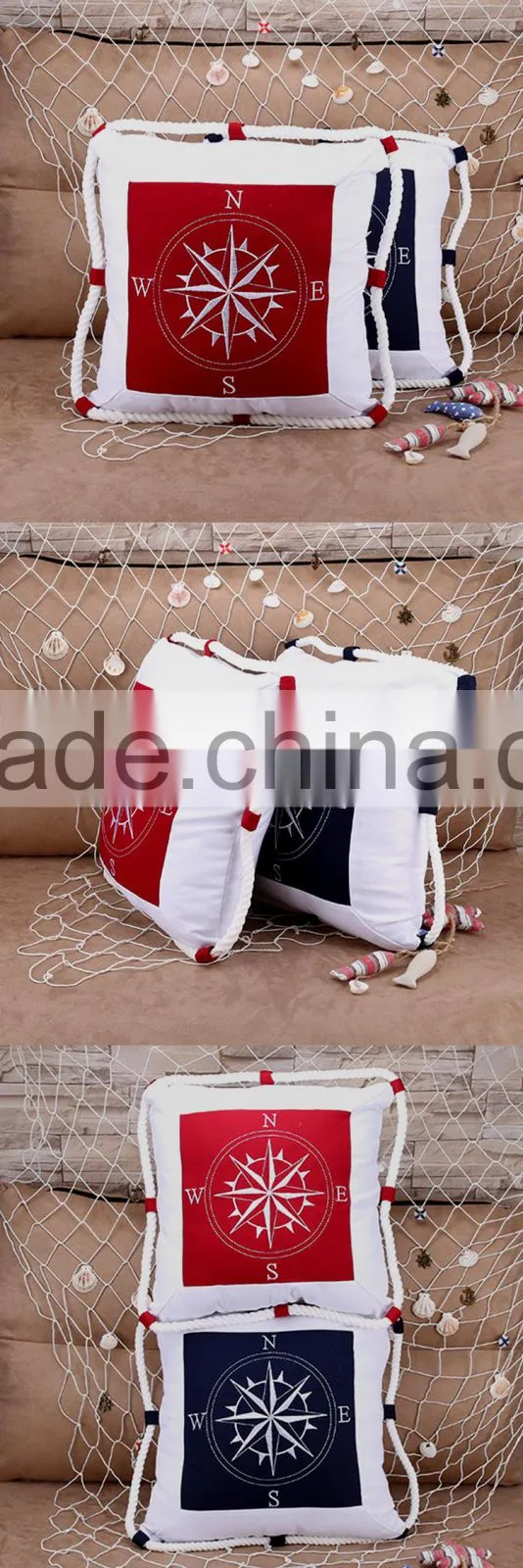 Handmade Compass Pillow embroidery designs Cushion Cover