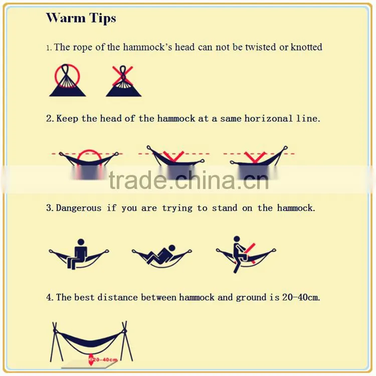 Outdoor Leisure Tan Rope Round Hammock