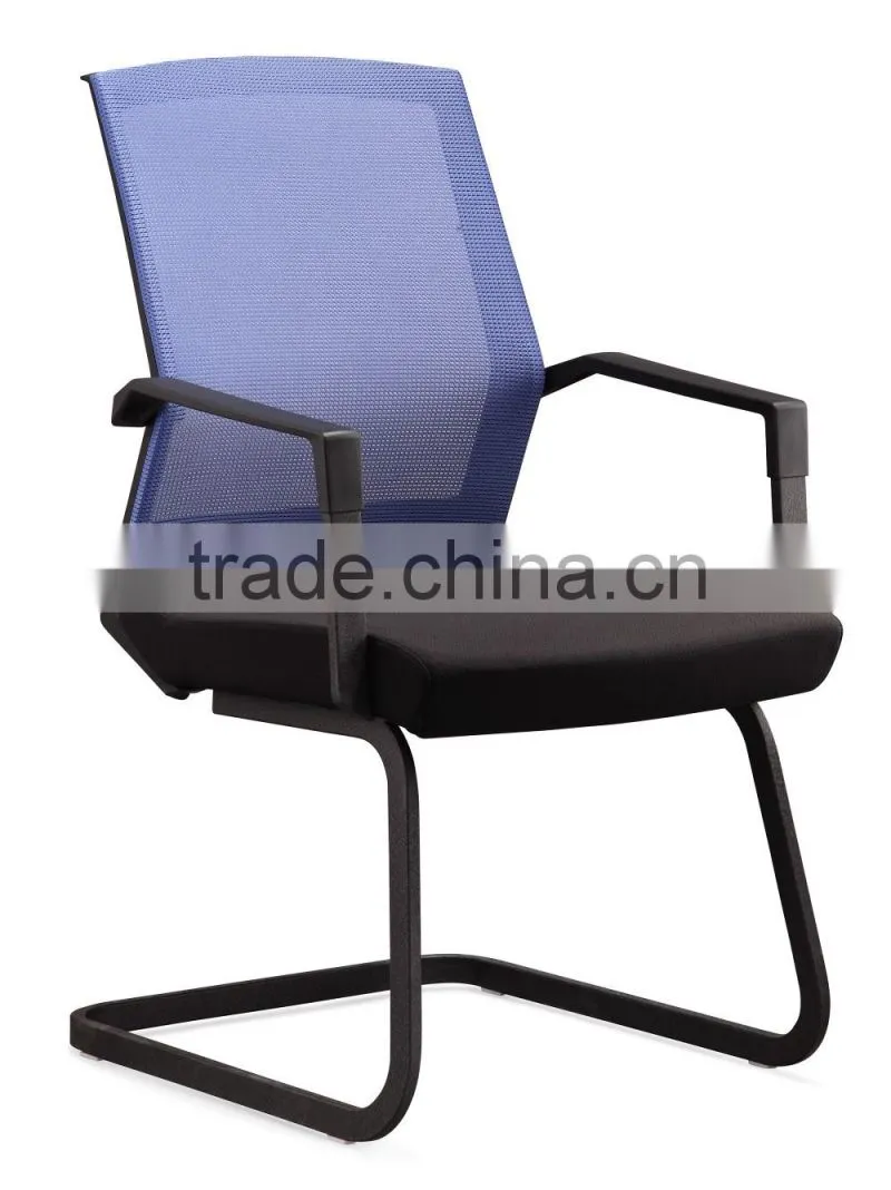 Blue mesh metal ergonomic computer chair with metal frame