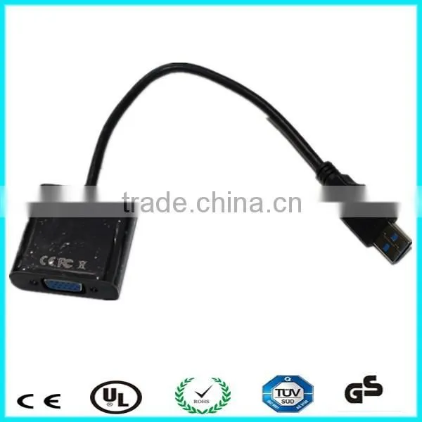 Hot selling 1080P black usb to vga adapter