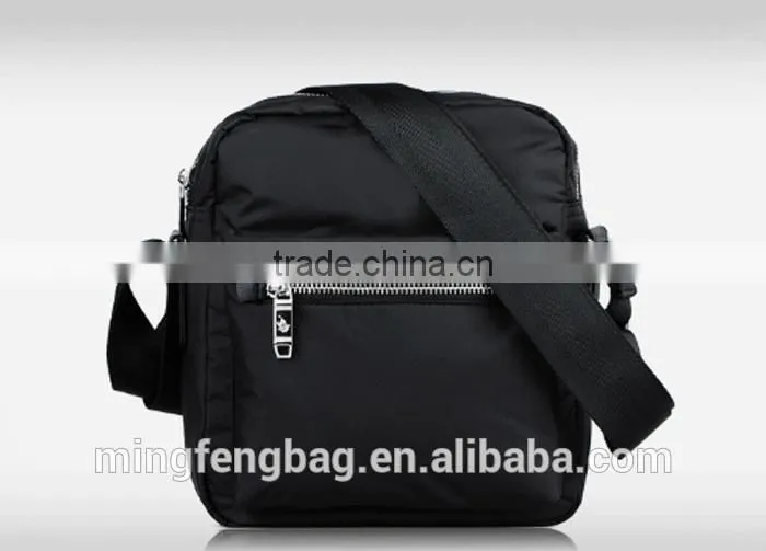 Costom Fashionable Nylon Oxford and Canvas Fabric Cross Strap Single Shoulder Messenger Bag for Men