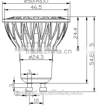 Alibaba led light mr16 5W 80Ra 4*1W LED recessed curtain track