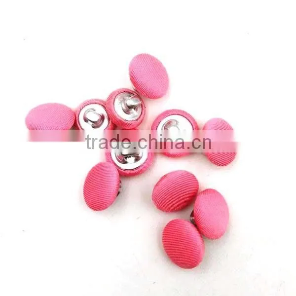 custom any size pink metal shank button cover button