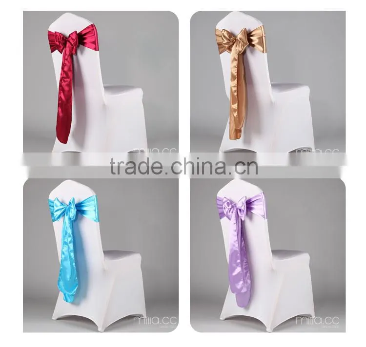 Satin elastic chair sash