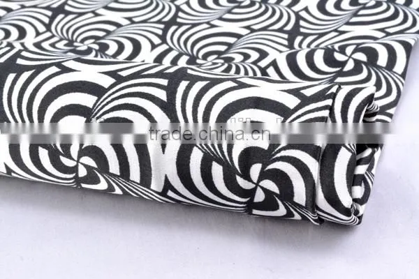Mulinsen Textile Woven The Circle Flower Polyester Printed Satin Finish Fabric