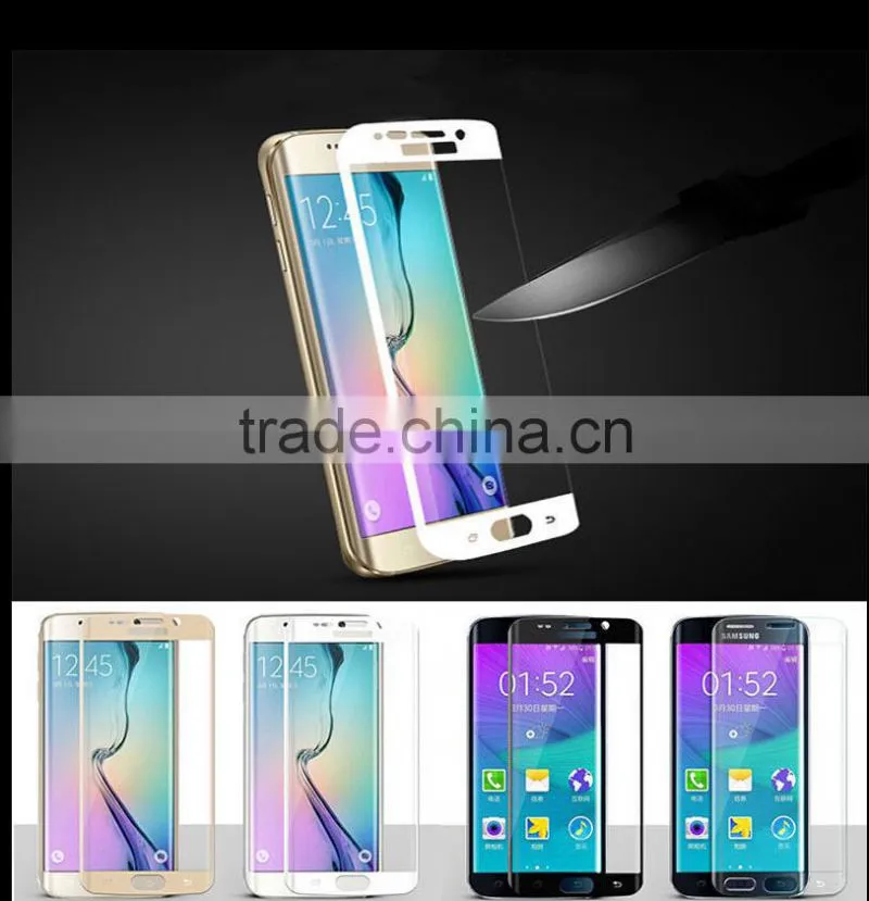 For SAMSUNG GALAXY S6 Edge Screen 3D Curved Tempered Full Cover 9H HD Premium Explosionproof Anti-Scratch Screen Protector