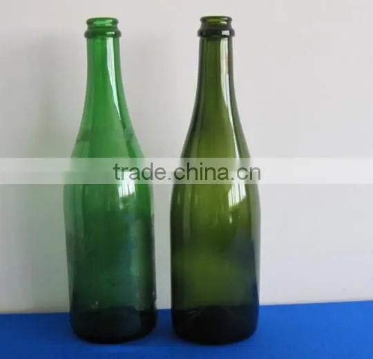 antique green glass bottle in 750ml