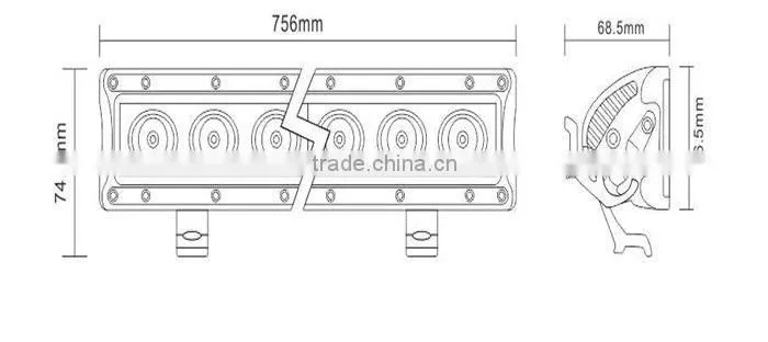 ShengWell Auto led light bar 90W 9-32v IP67 30INCH Single row CREE led light bar led light bar 4x4