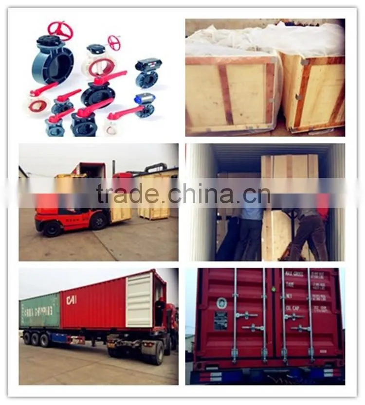 Gearbox and Hand Lever PVC CPVC PVDF PP Butterfly Valve
