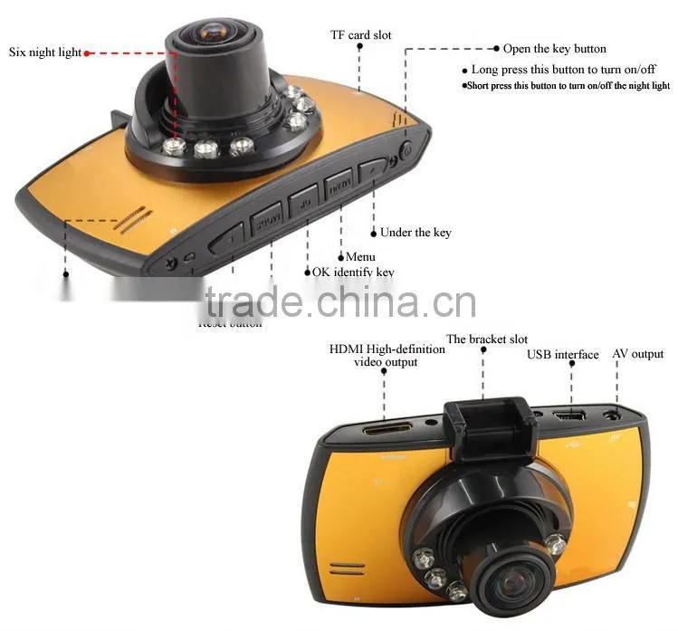 2.7 inch HD car camera dvr video recorder mini car dvr