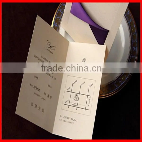 2014 New Fashion High Quality Handmade Hot Sale Wedding Invitation Card