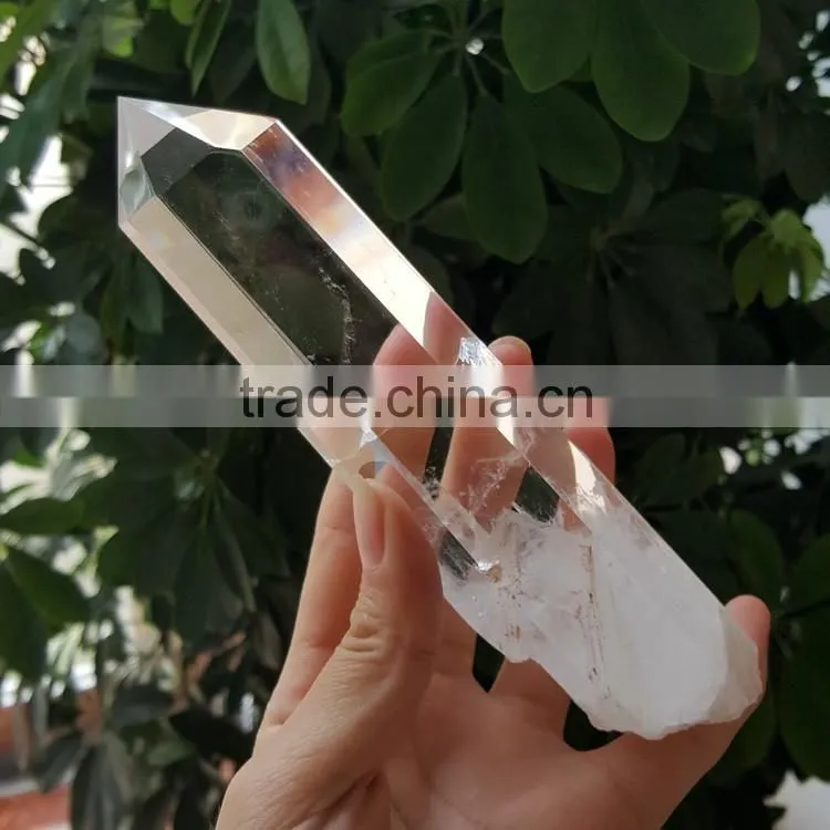 Top Quality Natural Rock Crystal Point Quartz Crystal Wand Pillar