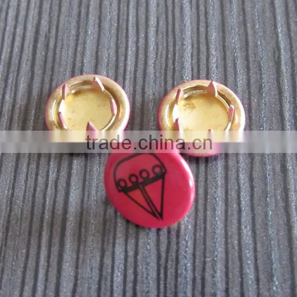 Cute Ice Cream Metal Snap Button