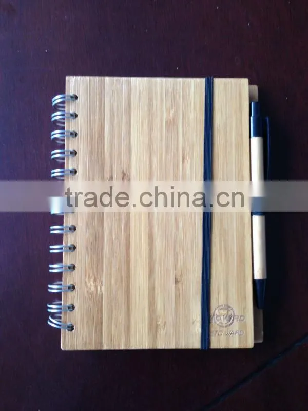 Hot new bamboo cover notebook