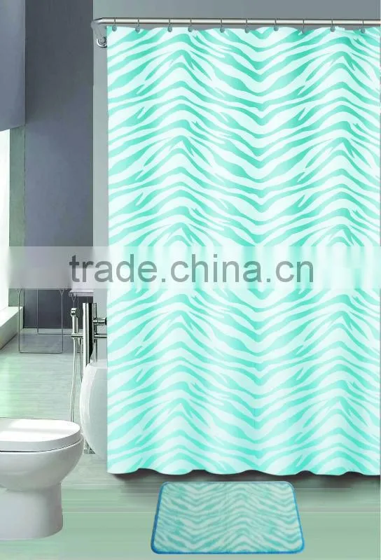 Zebra Fabric Shower Curtain