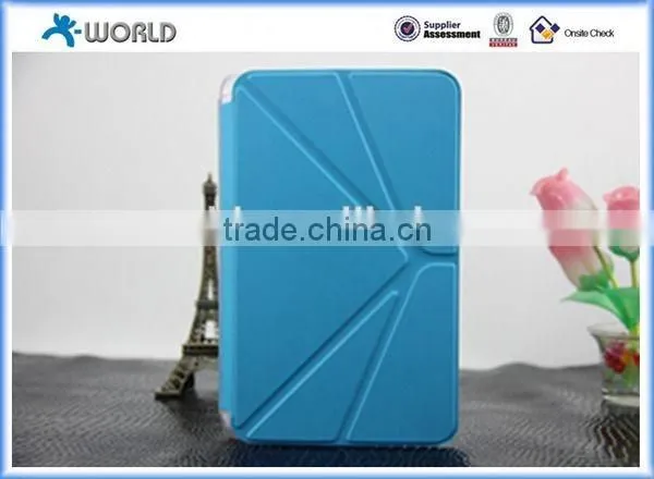 Origami Stand Leather Case for Samsung Galaxy Tab A 7.0 with Fingerprint Resistance Matt Back Case
