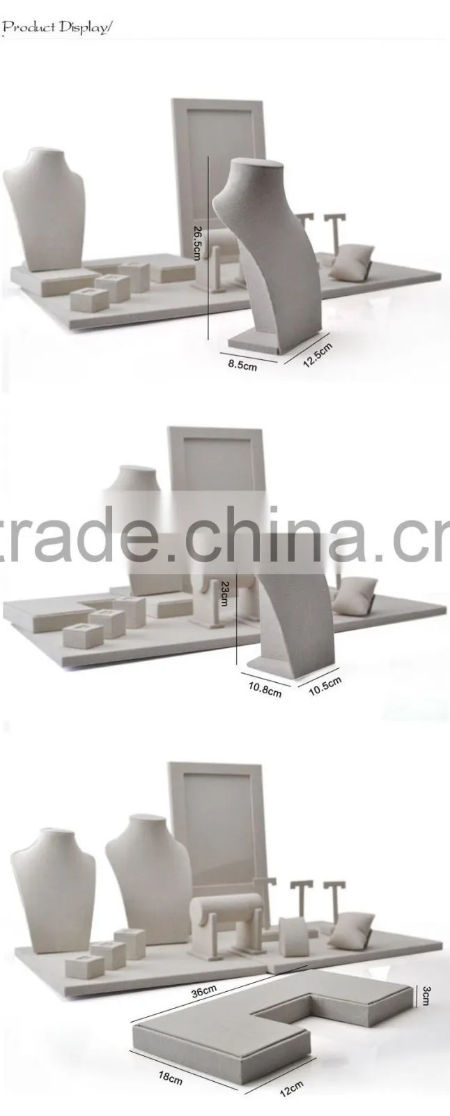 Luxury for shop cabinet window show display for jewelry sets stand