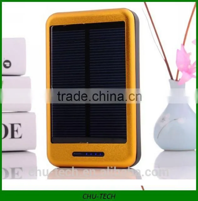 Dual USB output 10000mah solar charger for iphone ipad PSP samsung