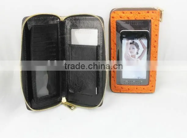 OEM high quality fashion leather lady wallet/purse