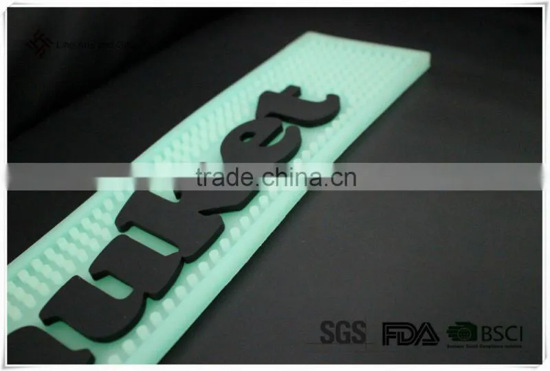 Light in the Dark high quality PVC rubber bar mat