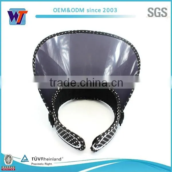 Black Embroidery Cheap Sports Sun Visor Cap WT-VC001