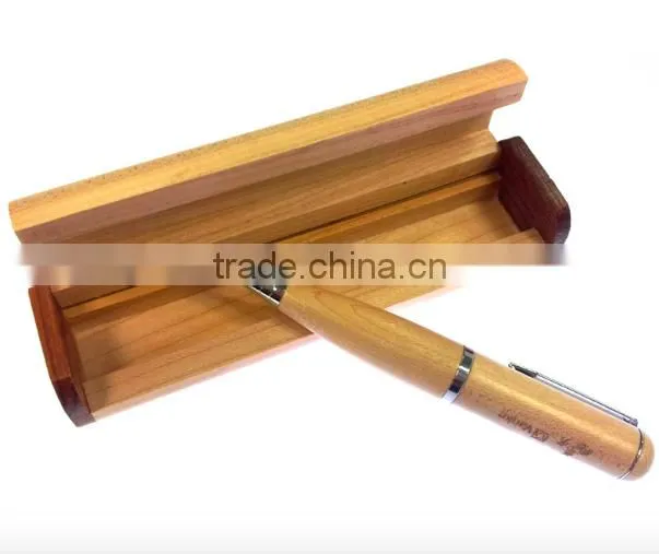 Multifunctional wooden pen shape usb flash drive with costom logo