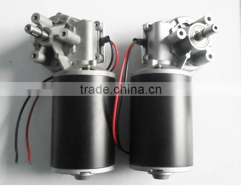 24 V 120W high power worm wheel DC geared motors include one left and one right