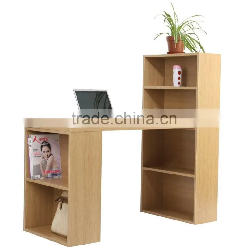 Modern computer table/computer desk with bookshelf HX-CL136