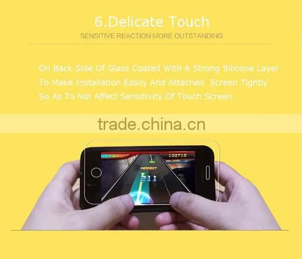 Smooth touch screen protective film for mobile phone,premium tempered glass film for iphone