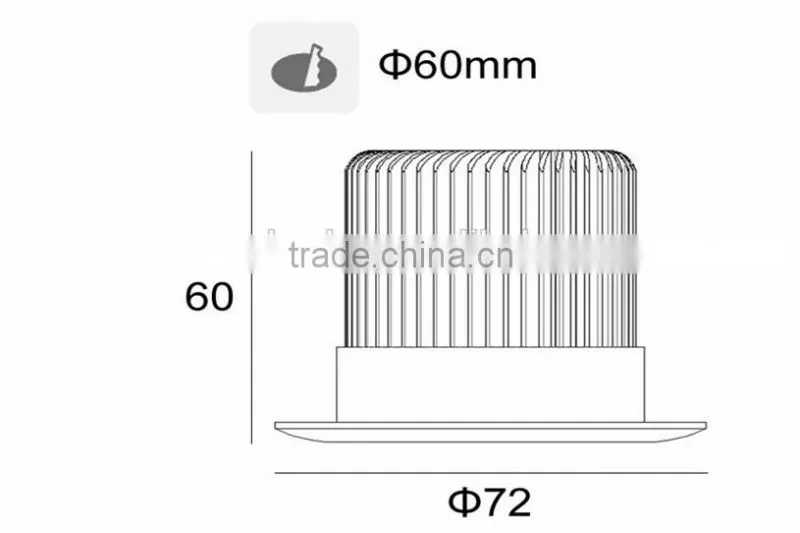 No Need Driver 6W Lens Diffuser Led Downlight TEC002ND6WA