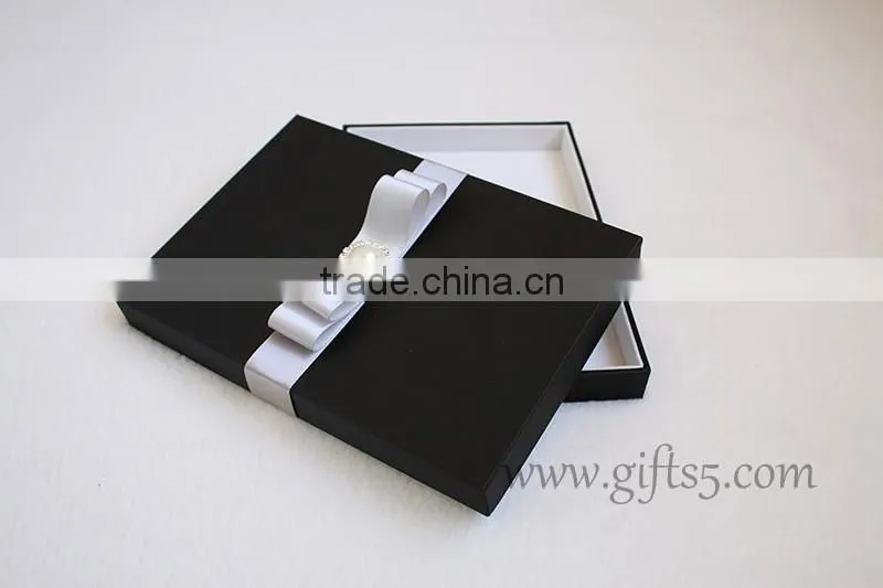 Custom Handmade Luxury Black wedding invitation gift boxes