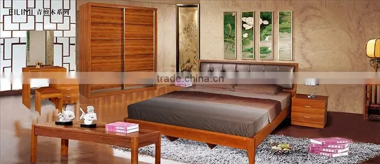 Factory direct cyan sandalwood series suite bed for home fueniture designs