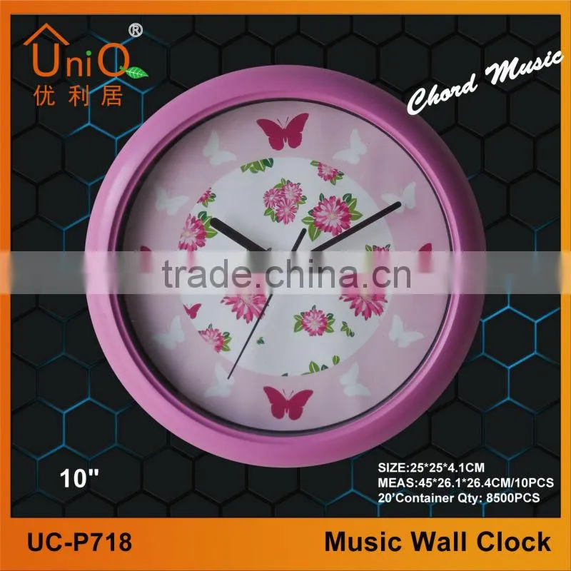 Plastic birds sounds wall clock