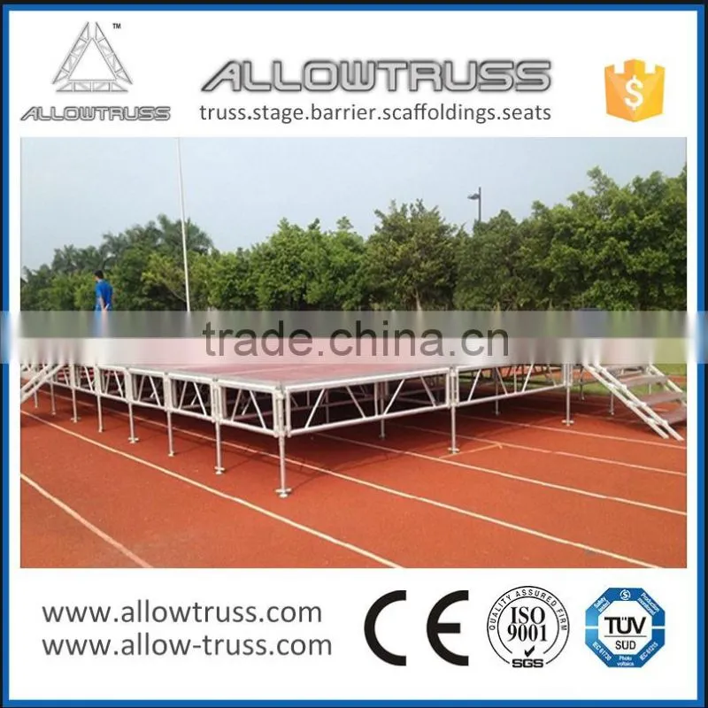 Aluminum Simple Stages with Plywood For Sale