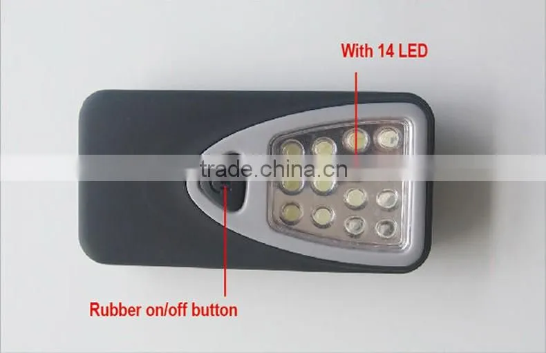 Ningbo JELO Sales promotion Super Bright 14LED Work Light With Hook and Magnet Working Lamp