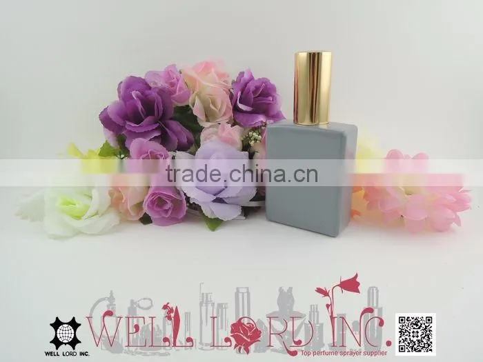 65ml urban style gray glass bottle screw on pump sprayer