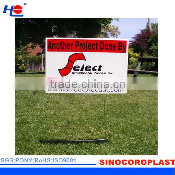 Plastic Corrugated Screen Print Advertising Sheet
