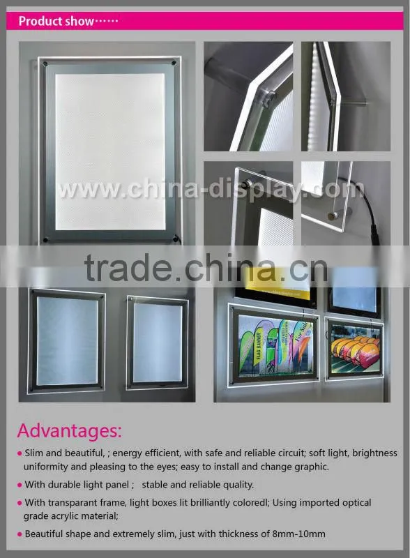 Shop sign advertising light boxes message led display panel board