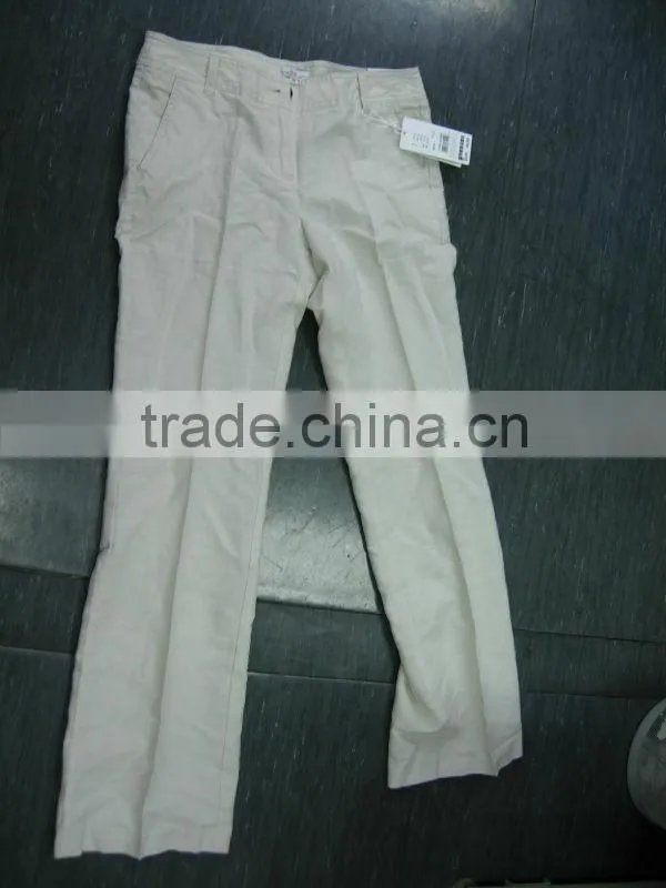 Lady's cheap simple style woman trousers long shirts trousers for women