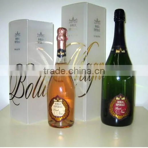 custom clear folding wine gift box with printing