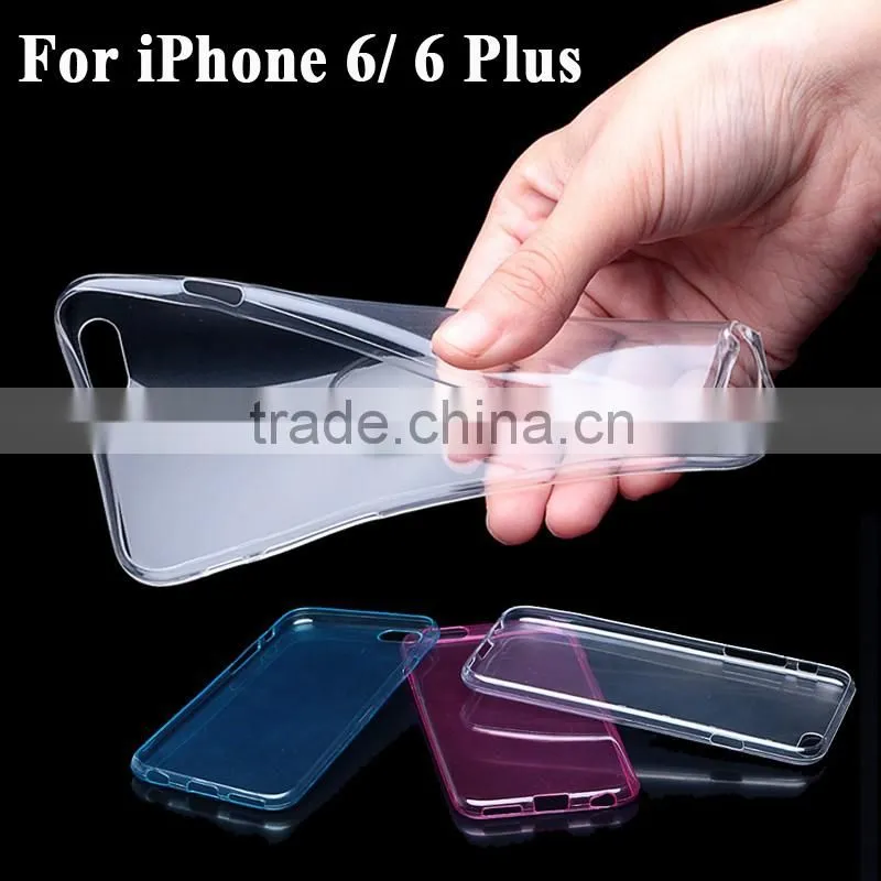 Transparent phone case mobile phone case for iphone 6 with TPU material