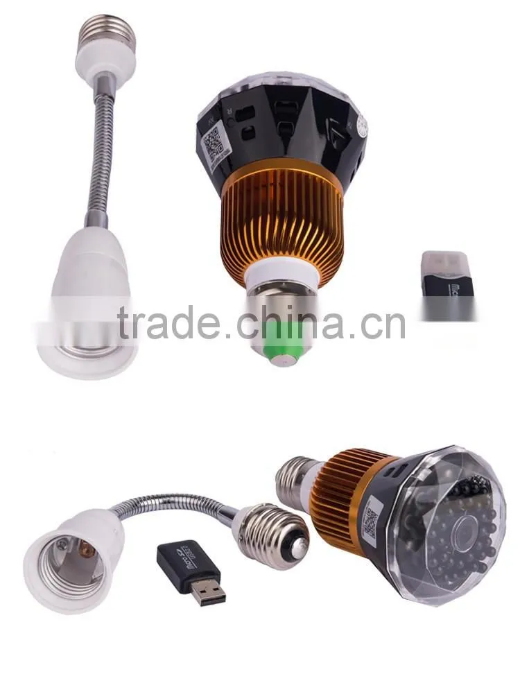 High Quality HD Smartphone App Wifi Hidden Indoor Wireless Bulb Camera