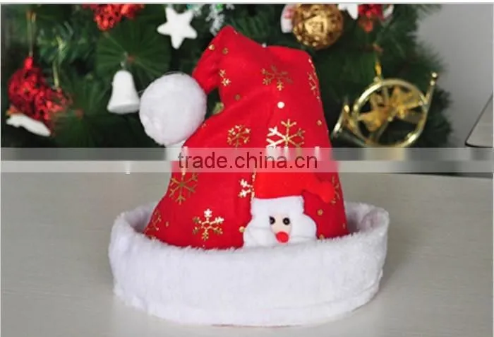 Christmas santa hat with Braid