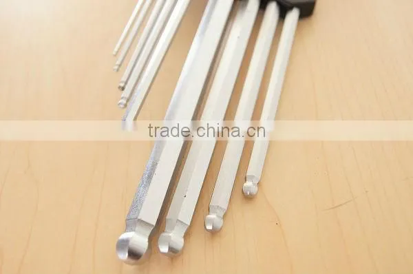 9PCS Ball Head Hex Key Wrench+Plastic Sleeve