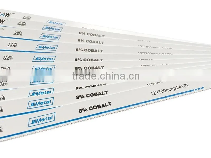Top Quality Hand Saw Blades 8%COBALT Bi metal Hand Saw Blades 24TPI Flexible Hacksaw
