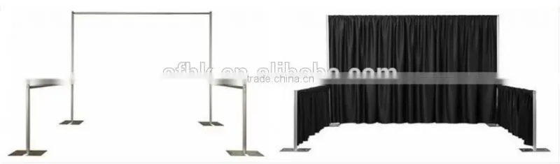 Custom Size Pipe and Drape Backdrop with Banjo Drape