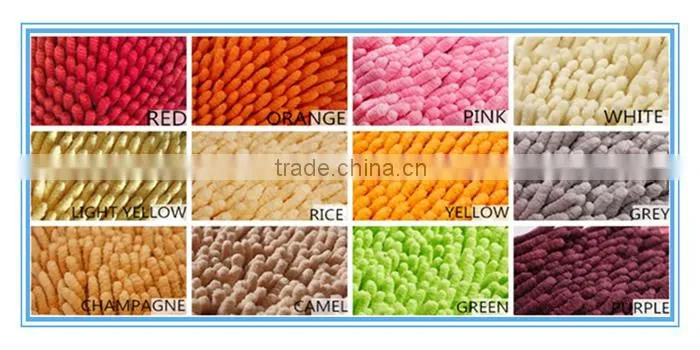 long pile dust absorbent microfiber chenille door mat
