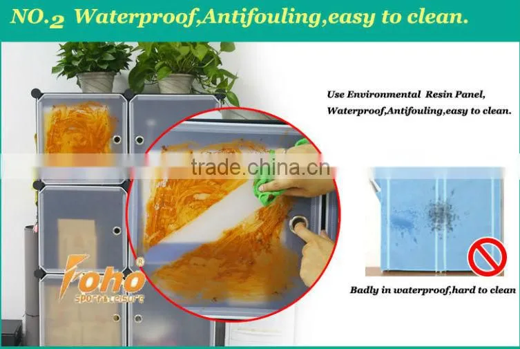 2015 Easy Assembled Modern DIY plastic shelf for cloth