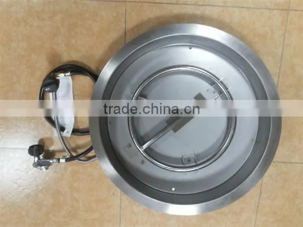 Stainless Round Drop In Pan W/ Fire Ring Propane And Natural Gas Installation Kit (19" and 25")