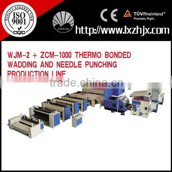 WJM-2 model non woven home textile padding production line , automatic wadding making machine